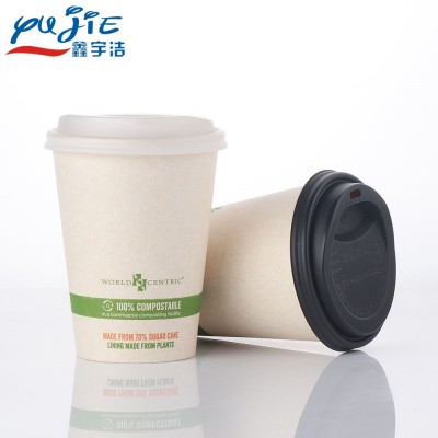 Biodegradable eco friendly PLA coating disposable sugarcane cups