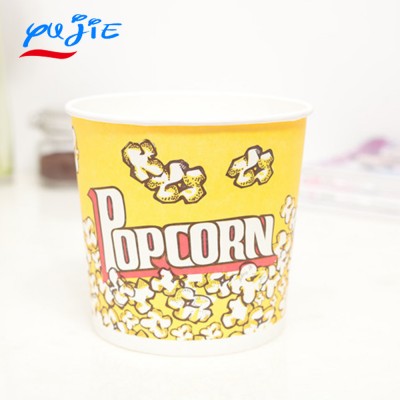 Disposable custom printed paper popcorn bucket